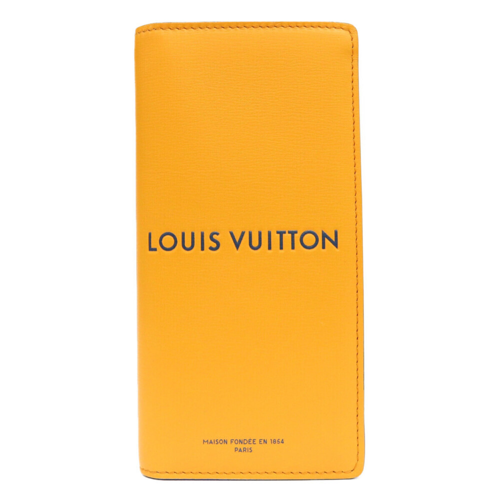 LOUIS VUITTON M2A555 LV Packaging Cowhide Leather Saffron Orange Portefeuille...